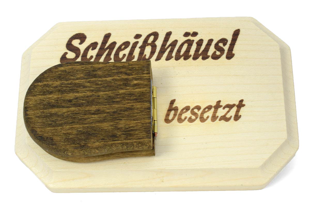 WC-Türschild - Holz 
