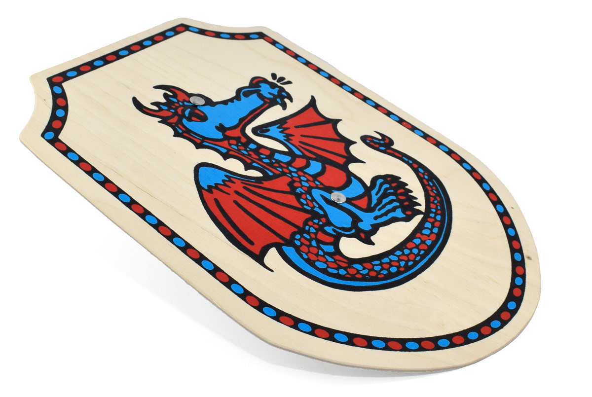 Ritterschild - "Motiv blauer Drachen"