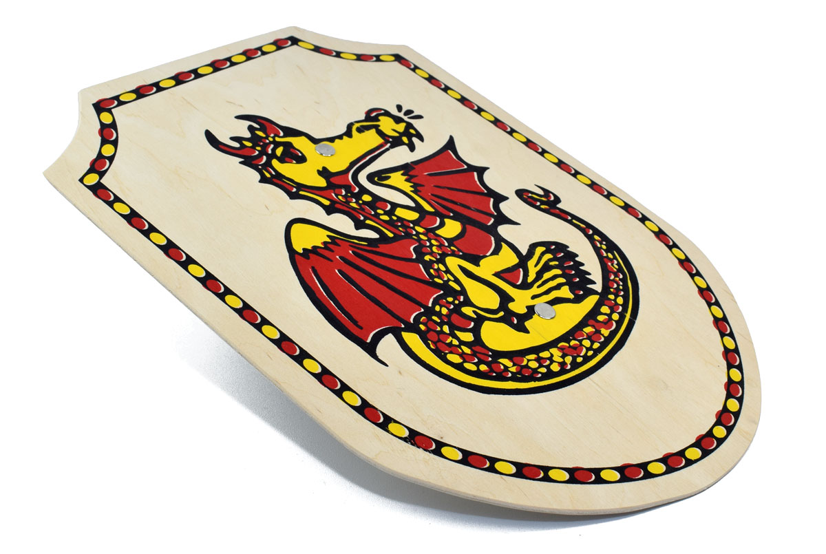 Ritterschild - "Motiv gelber Drachen"