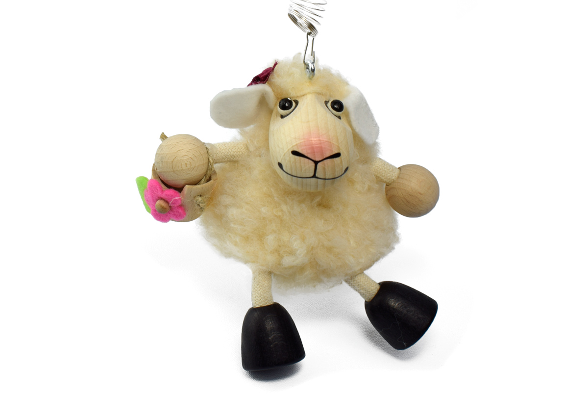 Schwingfigur - Lammmädchen (weiß)