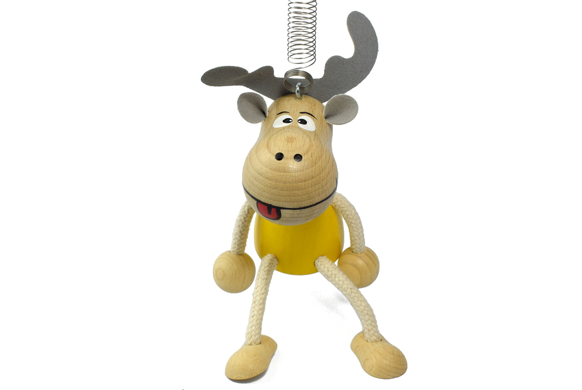Schwingfigur - Elch gelb
