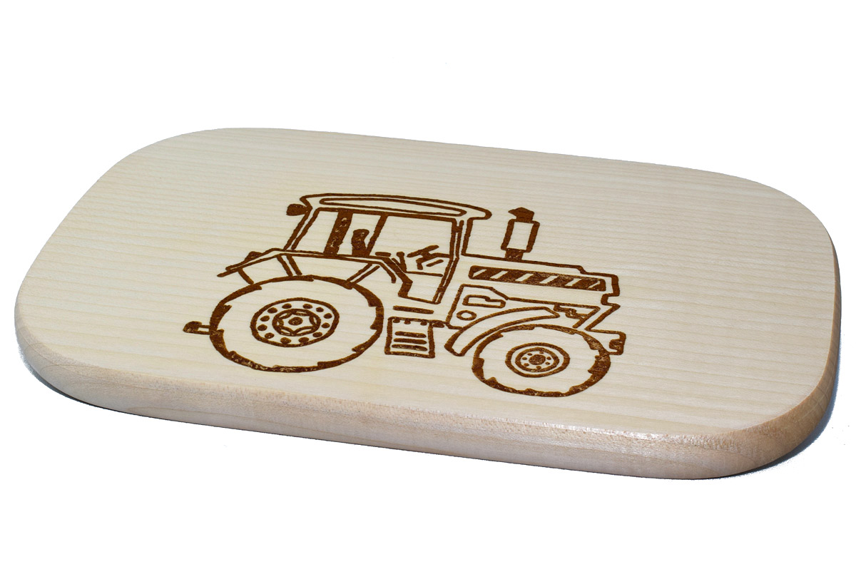 Brotzeitbrett Motiv "Traktor alt"