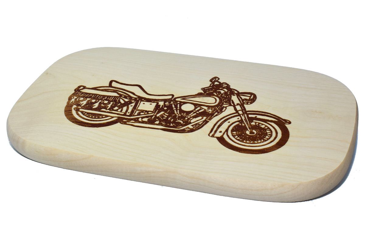 Brotzeitbrett Motiv "Motorrad Harley"