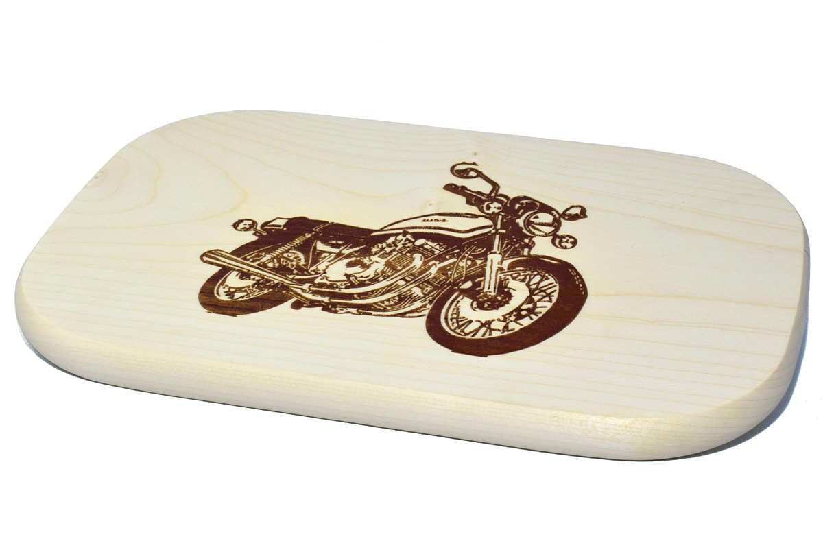 Brotzeitbrett Motiv "Motorrad"