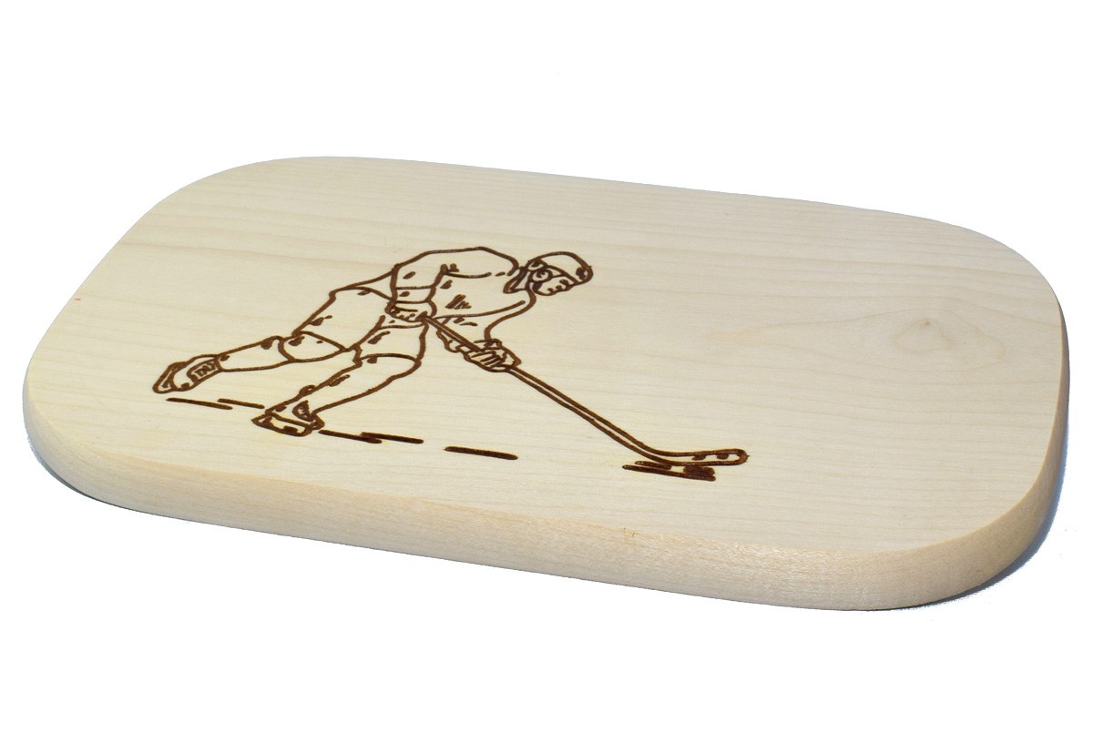 Brotzeitbrett Motiv "Eishockey Spieler"