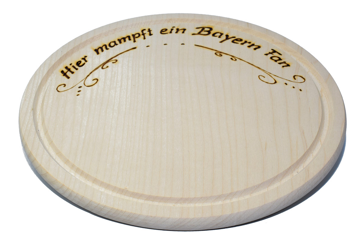 Brotzeitbrett - rund Fußballspruch