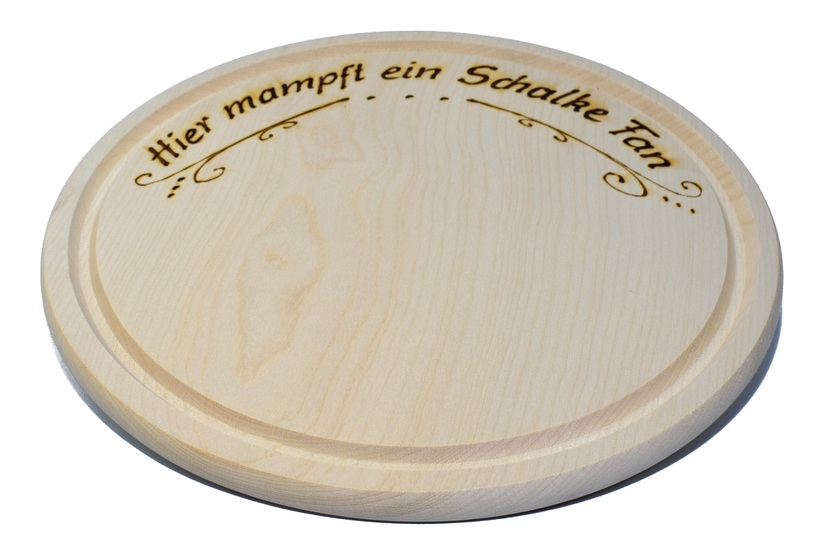 Brotzeitbrett - rund Fußballspruch