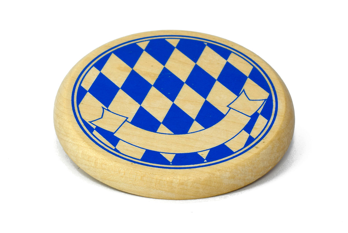 Bierglasdeckel mit Bayerischem Rautenmuster