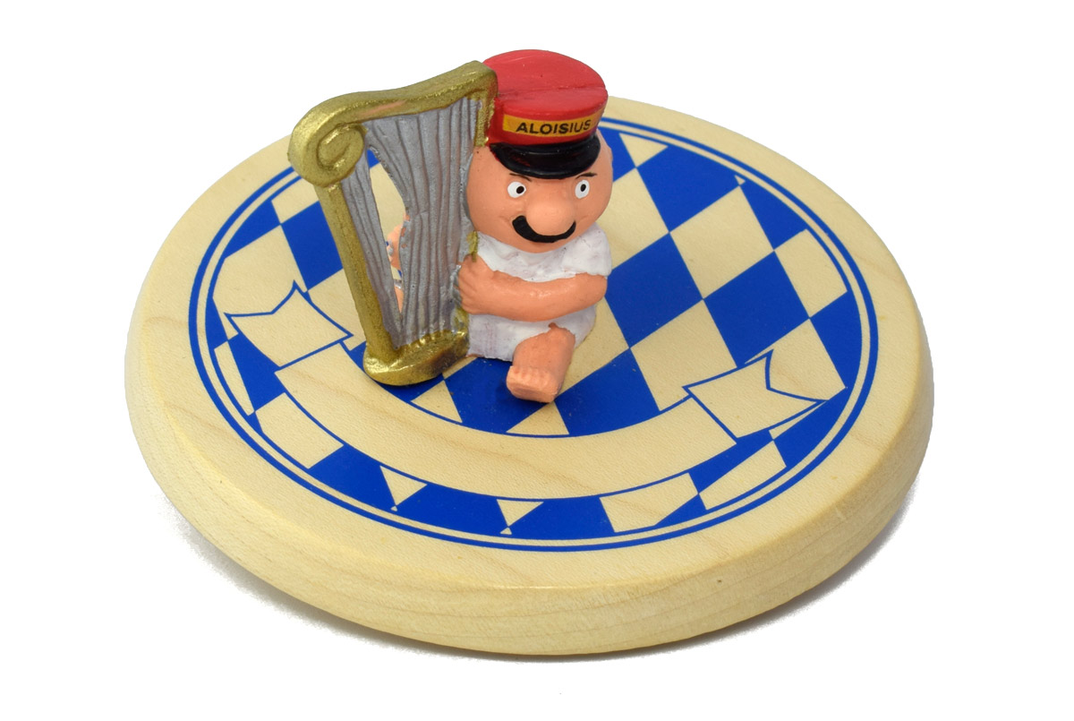 Bierglasdeckel - Motiv Aloisius als Harfenspieler