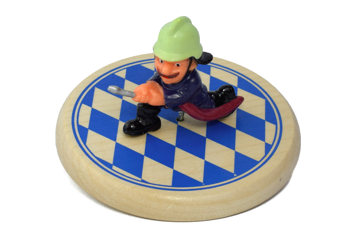 Bierglasdeckel - Motiv  Feuerwehrmann