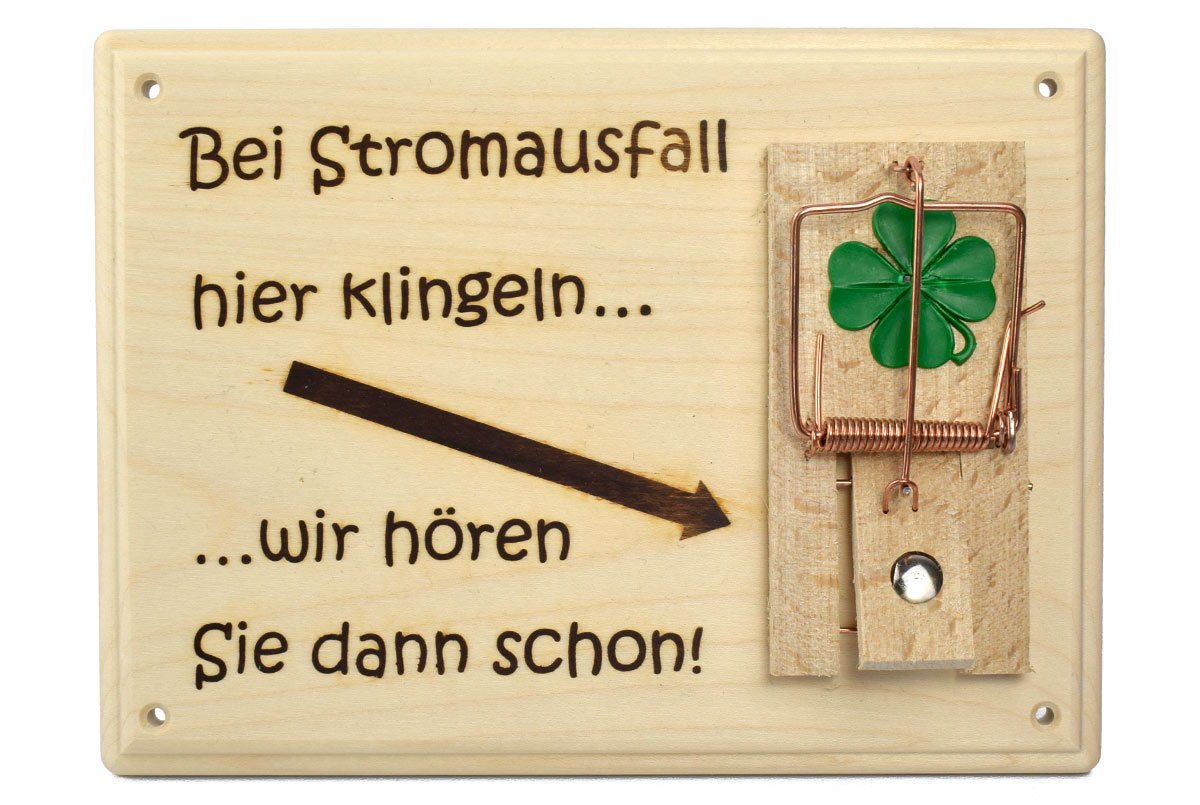 Türschild - Mausefalle