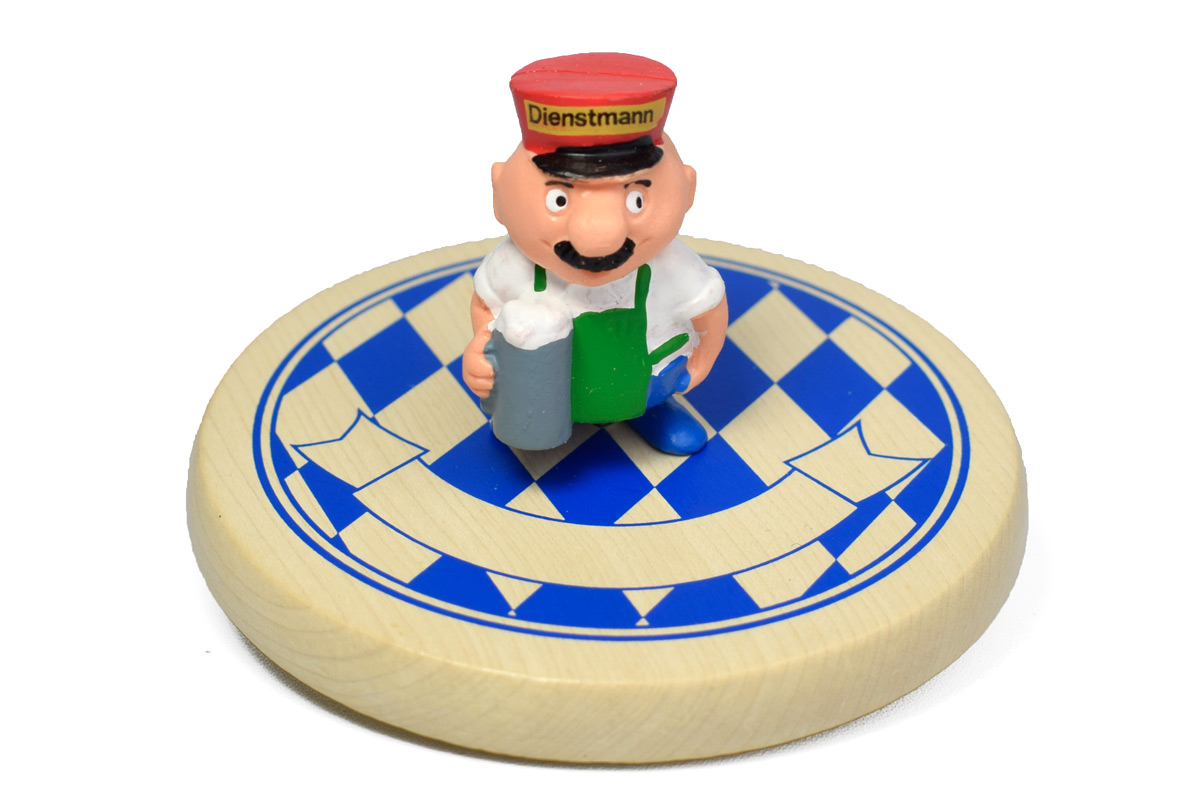 Bierglasdeckel - Motiv Aloisius als Biertrinker